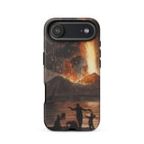 Eruption of Mount Vesuvius - Pietro Fabris Phone Case Iphone 17 Air / Matte Otterbox Symmetry Case Google Pixel 7a Black Orange Captures