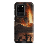 Eruption of Mount Vesuvius - Pietro Fabris Samsung Case, Galaxy S20 Ultra / Matte, Black Smartphone Vibrant Dramatic Volcanic Eruption