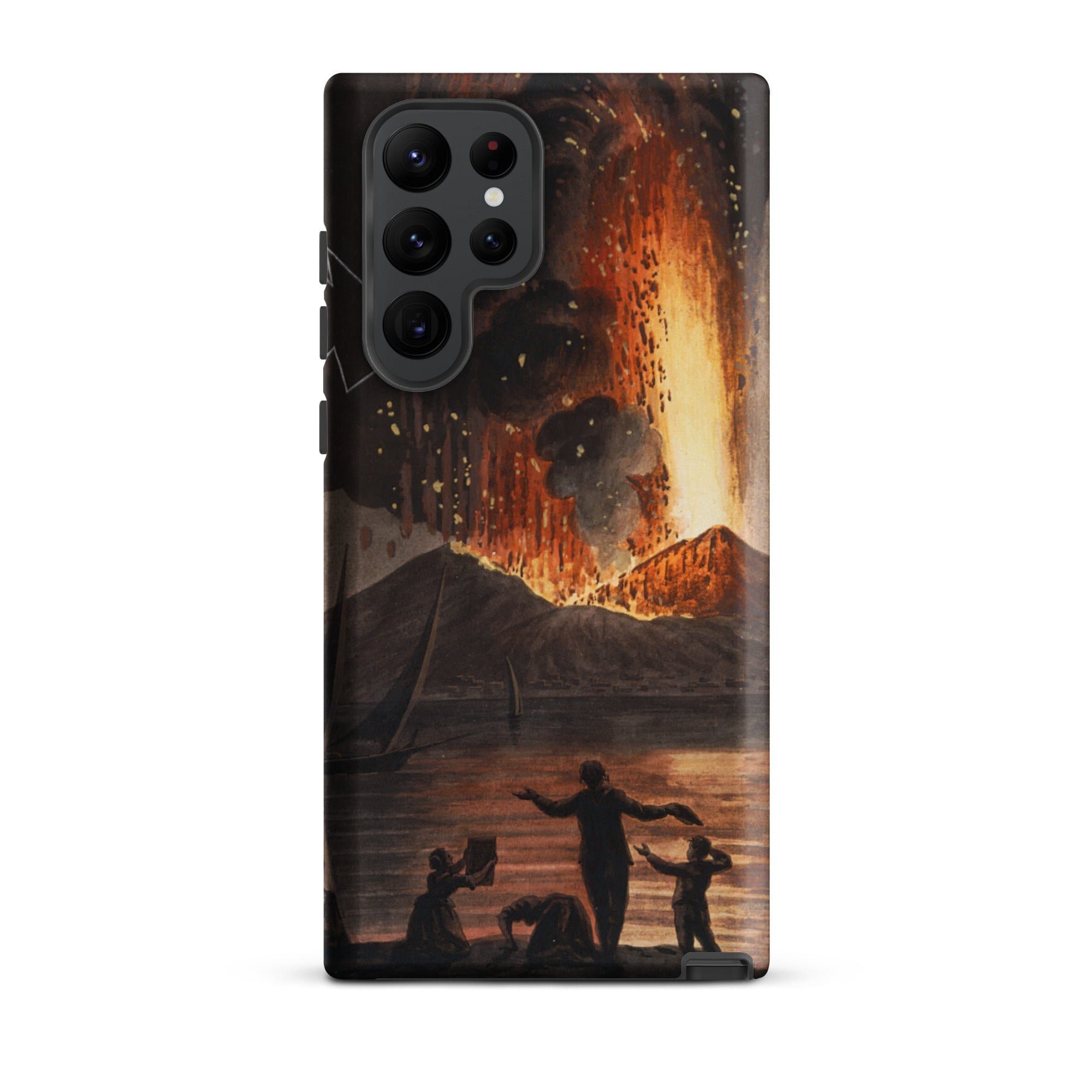 Eruption of Mount Vesuvius Pietro Fabris Samsung Case, Galaxy S22 Ultra / Matte, Smartphone Case Dramatic Painting Volcanic Eruption Body