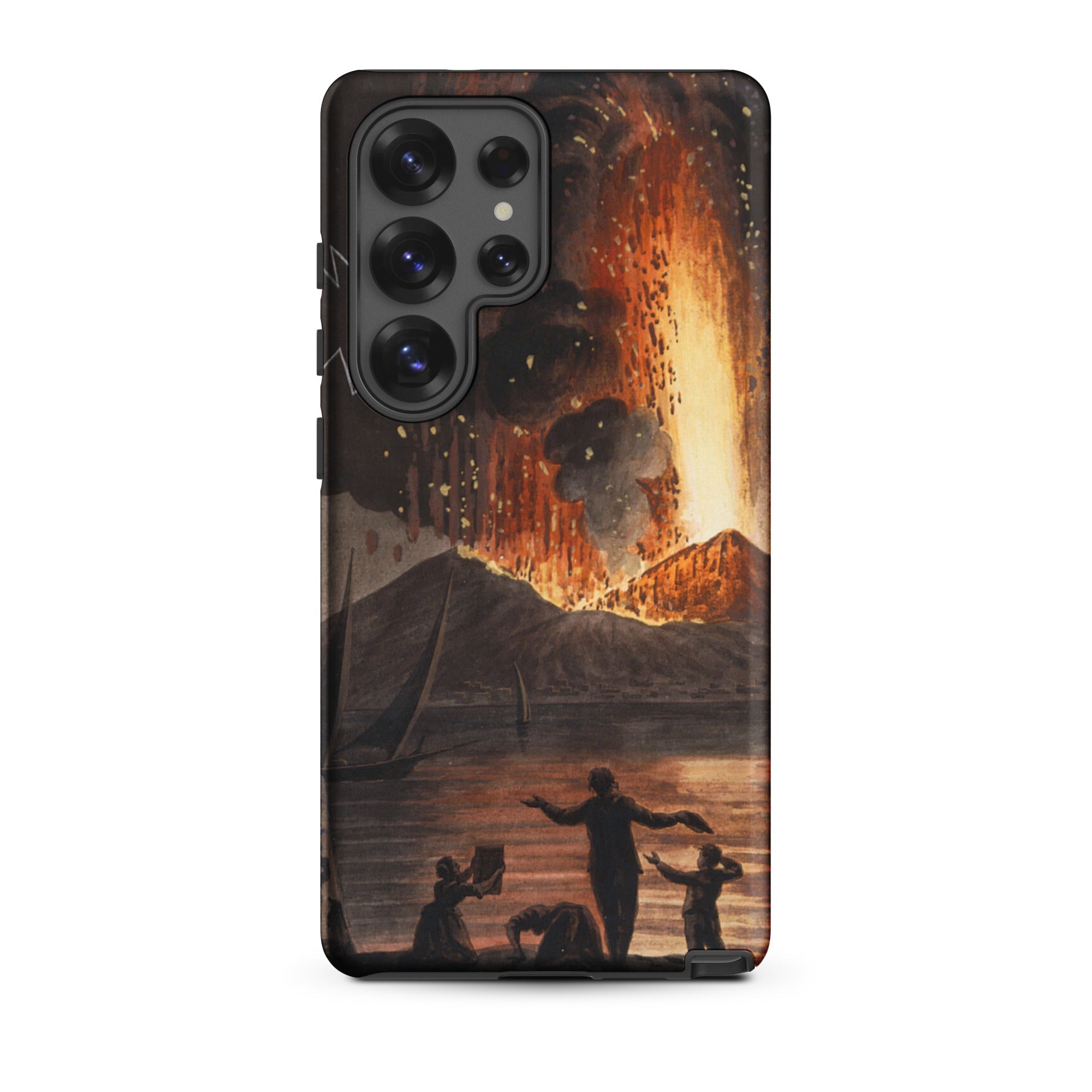 Eruption of Mount Vesuvius Pietro Fabris Samsung Case, Galaxy S25 Ultra / Matte, Smartphone Case Dramatic Volcanic Eruption Scene