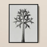 Eryngium Bourgatii (mediterranean Sea Holly) - Karl Blossfeldt Art Print / Canvas Black-framed Minimalist Artwork Stylized Tree Spiky