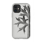 Eryngium Bourgatii (mediterranean Sea Holly) - Karl Blossfeldt Iphone Case, 12 Mini / Matte, Phone Case Black White Design Oak Leaves
