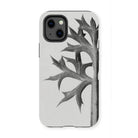Eryngium Bourgatii (mediterranean Sea Holly) - Karl Blossfeldt Iphone Case, 13 Mini / Matte, Phone Case Black White Design Oak Leaves