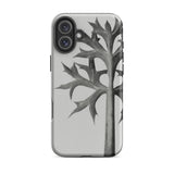 Eryngium Bourgatii (mediterranean Sea Holly) - Karl Blossfeldt Iphone Case, 16 Plus / Matte, Gray Phone Case Plant Design