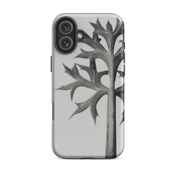 Eryngium Bourgatii (mediterranean Sea Holly) - Karl Blossfeldt Iphone Case, 16 Plus / Matte, Gray Phone Case Plant Design