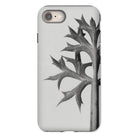 Eryngium Bourgatii (mediterranean Sea Holly) Karl Blossfeldt Iphone Case, 8 / Matte, Phone Case Black White Design Leaf Branch Sharp