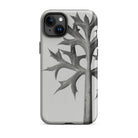 Eryngium Bourgatii (mediterranean Sea Holly) Karl Blossfeldt Iphone Case, Gray Phone Case Leaf Design