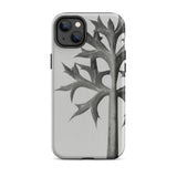 Eryngium Bourgatii (mediterranean Sea Holly) - Karl Blossfeldt Iphone Case, Gray Phone Case Leaf Design