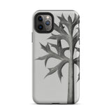Eryngium Bourgatii (mediterranean Sea Holly) - Karl Blossfeldt Iphone Case, Gray Phone Case Leaf Design