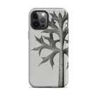 Eryngium Bourgatii (mediterranean Sea Holly) Karl Blossfeldt Iphone Case, Gray Phone Case Plant Design