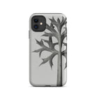 Eryngium Bourgatii (mediterranean Sea Holly) Karl Blossfeldt Iphone Case, Gray Phone Case Stylized Leaf Design