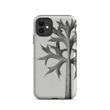 Eryngium Bourgatii (mediterranean Sea Holly) - Karl Blossfeldt Iphone Case, Gray Phone Case Stylized Leaf Design