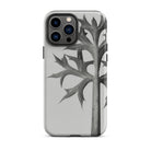 Eryngium Bourgatii (mediterranean Sea Holly) Karl Blossfeldt Iphone Case, Gray Phone Case Thorny Plant Design