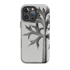 Eryngium Bourgatii (mediterranean Sea Holly) Karl Blossfeldt Iphone Case, Gray Phone Case Thorny Plant Design
