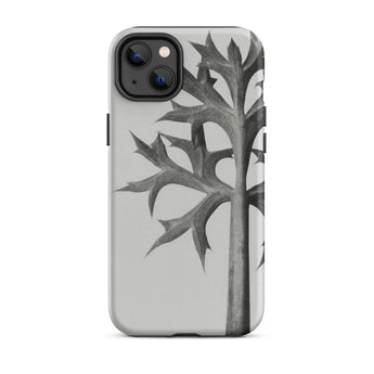 Eryngium Bourgatii (mediterranean Sea Holly) - Karl Blossfeldt Phone Case Gray Phone Case Leaf Design Karl Blossfeldt, Blossfeldt’s