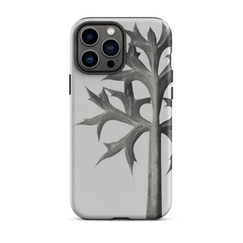 Eryngium Bourgatii (mediterranean Sea Holly) - Karl Blossfeldt Phone Case Gray Phone Case Thorny Plant Design Karl Blossfeldt, Blossfeldt’s