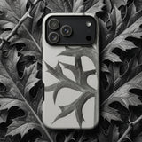 Eryngium Bourgatii (mediterranean Sea Holly) - Karl Blossfeldt Phone Case Sleek White Phone Case Detailed Black-and-white Botanical Design