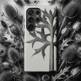 Eryngium Bourgatii (mediterranean Sea Holly) - Karl Blossfeldt Phone Case Sleek White Phone Case Detailed Black-and-white Botanical