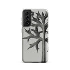 Eryngium Bourgatii (mediterranean Sea Holly) Karl Blossfeldt Samsung Case, Galaxy S21 / Matte, White Smartphone Case Black Leaf Design