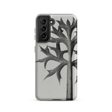 Eryngium Bourgatii (mediterranean Sea Holly) - Karl Blossfeldt Samsung Case, Galaxy S21 / Matte, White Smartphone Case Black Leaf Design