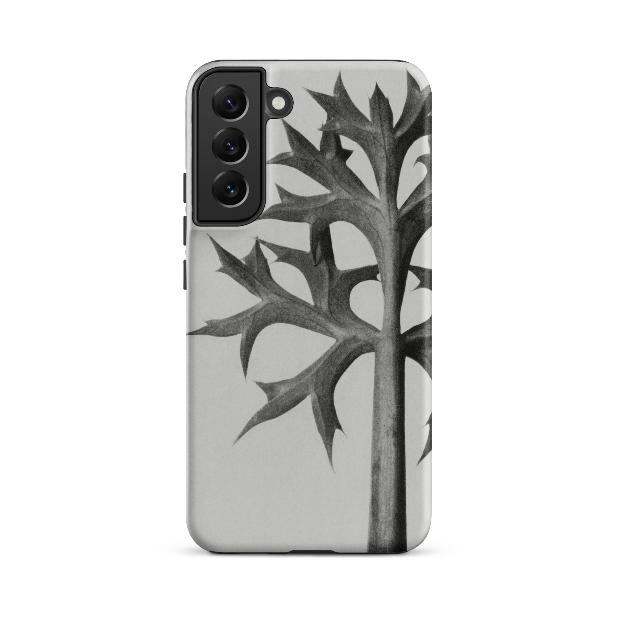 Eryngium Bourgatii (mediterranean Sea Holly) Karl Blossfeldt Samsung Case, Galaxy S22 Plus / Matte, Gray Smartphone Case Black White