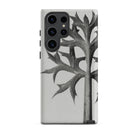 Eryngium Bourgatii (mediterranean Sea Holly) Karl Blossfeldt Samsung Case, Galaxy S23 Ultra / Matte, Smartphone Case Black White Leaf Design