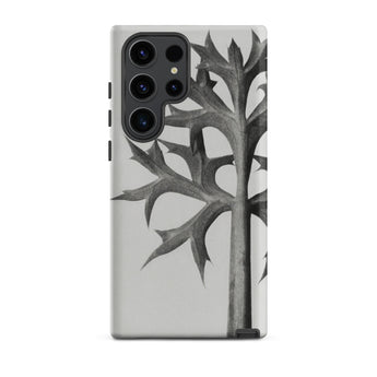 Eryngium Bourgatii (mediterranean Sea Holly) - Karl Blossfeldt Samsung Case, Galaxy S23 Ultra / Matte, Smartphone Case Black White Leaf