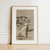 You will not Escape - Francisco De Goya Art Print / Canvas, 12x18’’ / 31x46cm / Natural Frame / Matboard, Posters Prints & Visual Artwork,
