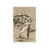 You will not Escape - Francisco De Goya Art Print / Canvas Sepia-toned Woman Winged Grotesque Figures Arches Backward, Eyes Wide Prints