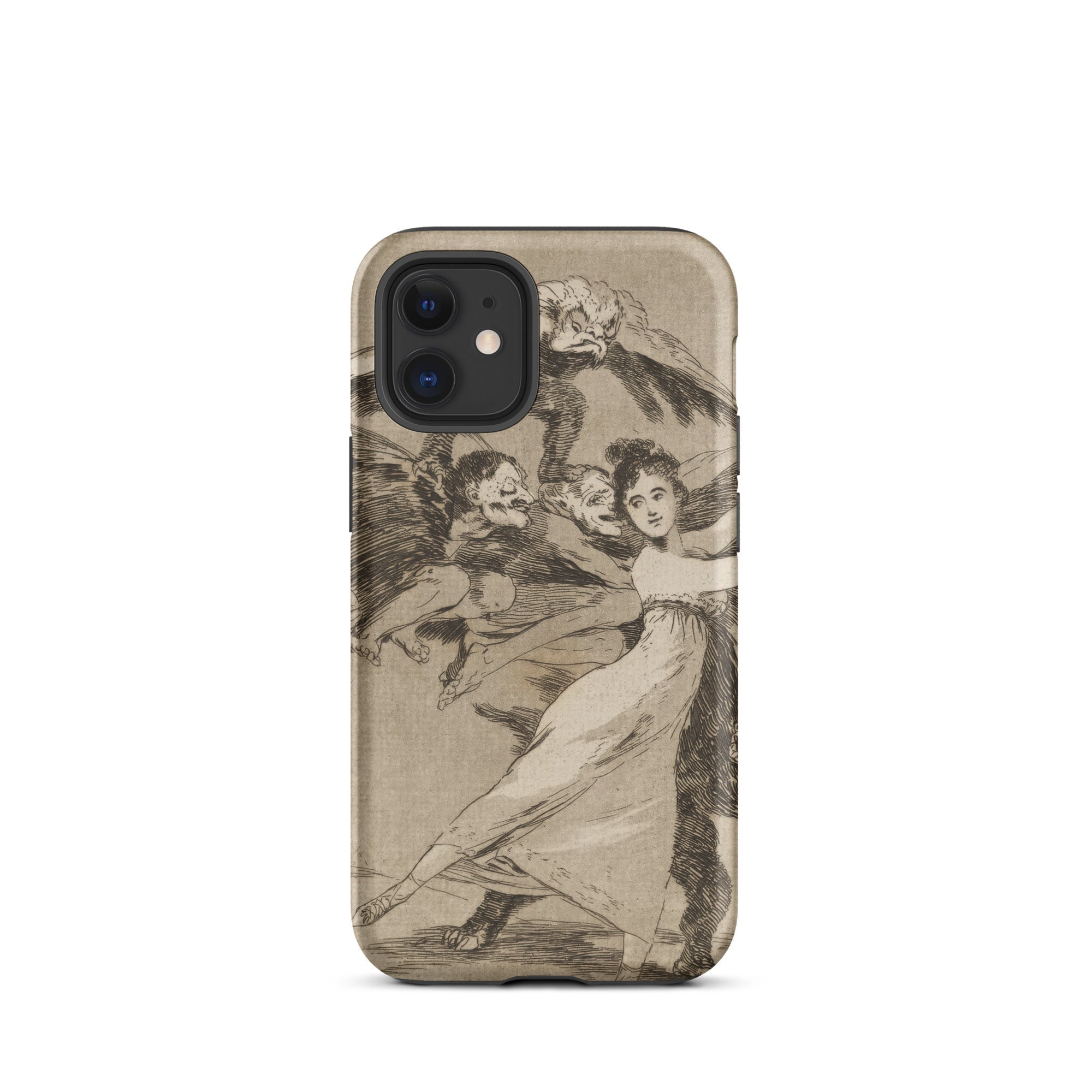 You will not Escape - Francisco De Goya Iphone Case, 12 Mini / Matte, Iphone Case Vintage-style Grotesque Figures