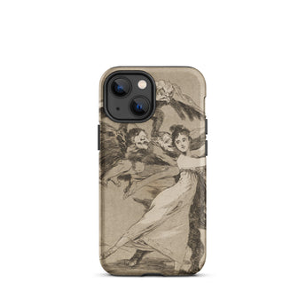 You will not Escape - Francisco De Goya Iphone Case, 13 Mini / Matte, Smartphone Case Sepia-toned Classical Figures