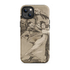 You will not Escape - Francisco De Goya Iphone Case, 14 Plus / Matte, Iphone Case Antique Illustration Fantastical Figures Woman