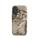 You will not Escape - Francisco De Goya Iphone Case, 16 / Matte, Smartphone Case Vintage-style Illustration Woman Grotesque Figures