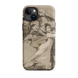 You will not Escape - Francisco De Goya Phone Case Iphone 15 Plus / Matte Phone Case Vintage-style Illustration Woman Grotesque Figures