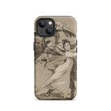 You will not Escape - Francisco De Goya Phone Case Iphone 13 / Matte Phone Case Illustration Figures Goya Iphone Case, Dark Stage, Biting