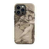 You will not Escape - Francisco De Goya Phone Case Iphone 14 Pro Max / Matte Protective Iphone Case Goya-esque Woman Carried Grotesque