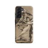 You will not Escape - Francisco De Goya Phone Case Samsung Galaxy S21 / Matte Vintage-style Phone Case Sepia-toned Illustration Woman