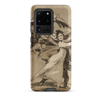 You will not Escape - Francisco De Goya Phone Case Samsung Galaxy S20 Ultra / Matte Vintage-style Phone Case Sepia-toned Illustration Woman