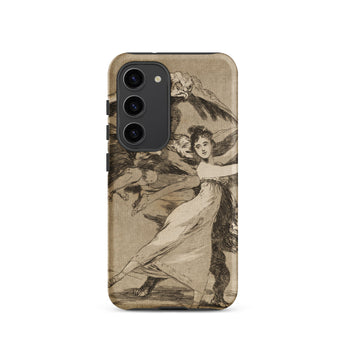 You will not Escape - Francisco De Goya Phone Case Samsung Galaxy S23 / Matte Vintage-style Phone Case Sepia-toned Illustration Woman