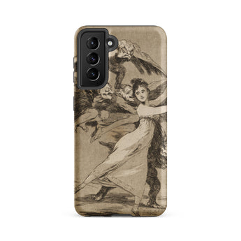 You will not Escape - Francisco De Goya Samsung Case, Galaxy S21 Fe / Matte, Phone Case Illustration People Grotesque Figures