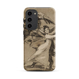 You will not Escape - Francisco De Goya Samsung Case, Galaxy S23 Plus / Matte, Brown Phone Case Vintage-style Illustration Figures Woman