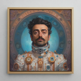 Eskandar - Gay Arabic Astronaut Art Print / Canvas, 12x12’’ / 31x31cm / Natural Frame, Posters Prints & Visual Artwork, Toby Leon