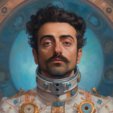 Eskandar - Gay Arabic Astronaut Art Print / Canvas, Gay Arabic Astronaut, Arabic Astronaut Aesthetic, Meet Eskandar