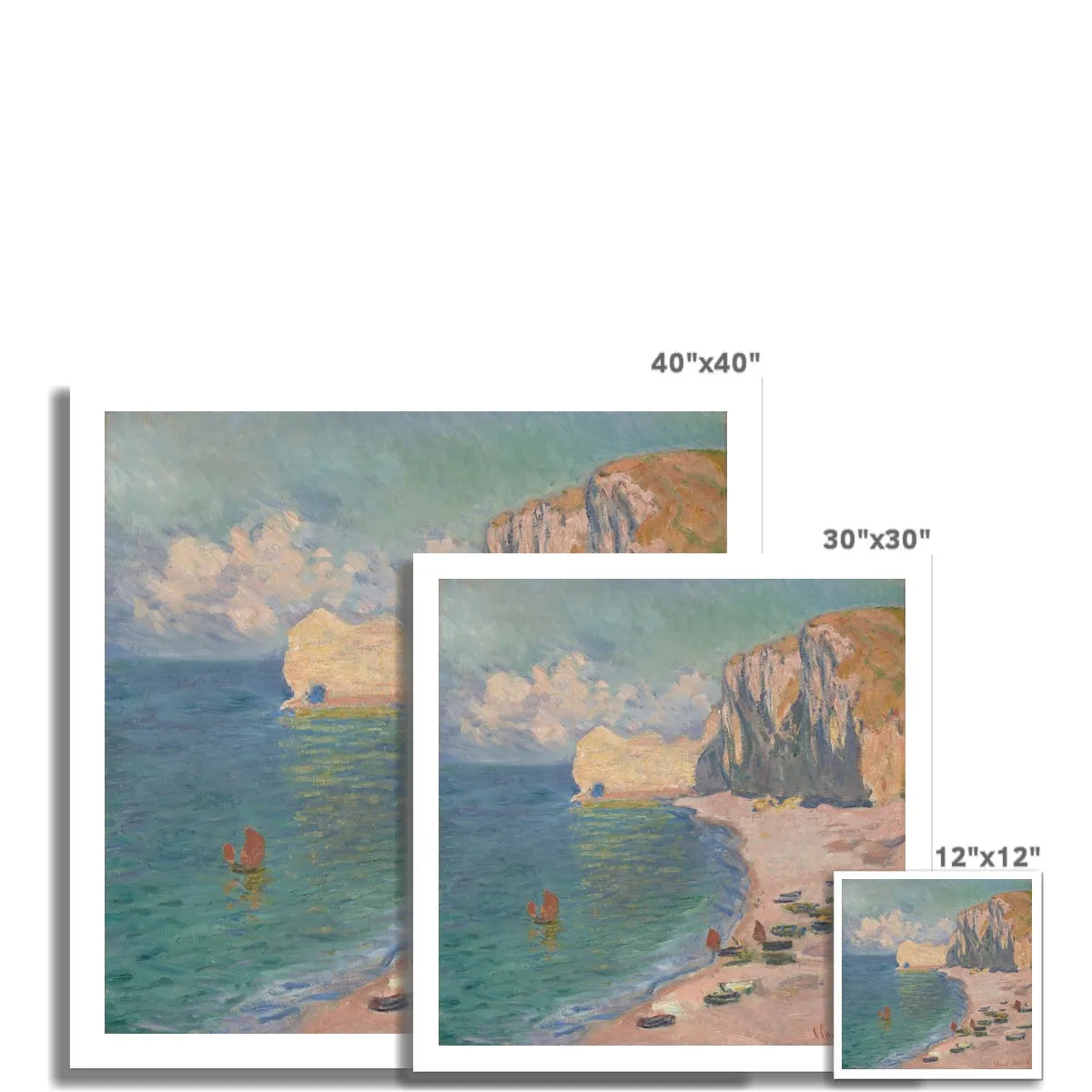 étretat By Claude Monet Fine Art Print - Posters Prints & Visual Artwork - Aesthetic Art