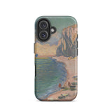 Étretat - Claude Monet Normandy Beach Iphone Case, 16 / Matte, Phone Case Coastal Painting
