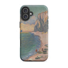 Étretat Claude Monet Normandy Beach Iphone Case, 16 Plus / Matte, Phone Case Impressionist Beach Scene