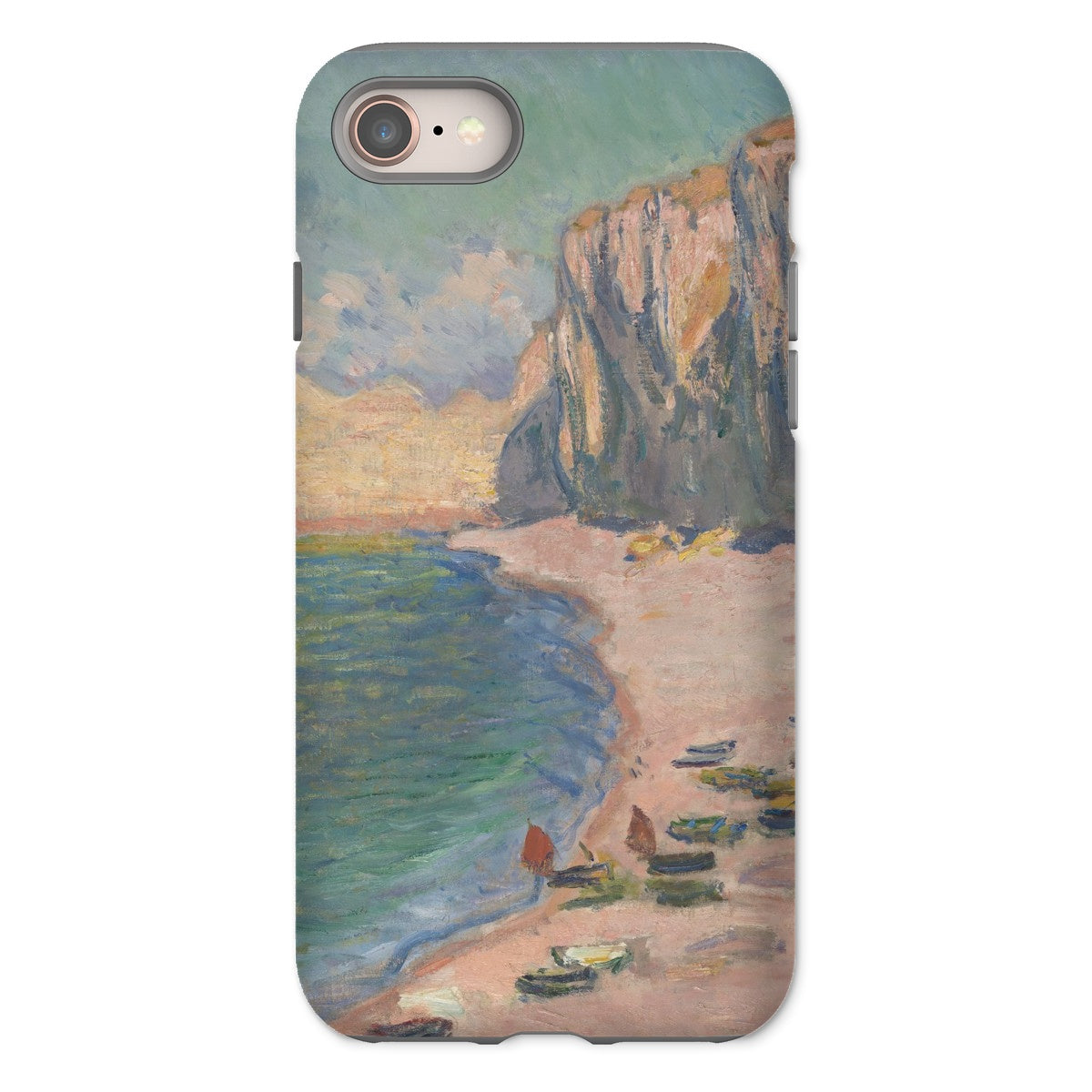Étretat Claude Monet Normandy Beach Iphone Case, 8 / Matte, Phone Case Coastal Landscape Painting Cliffs Beach Sea