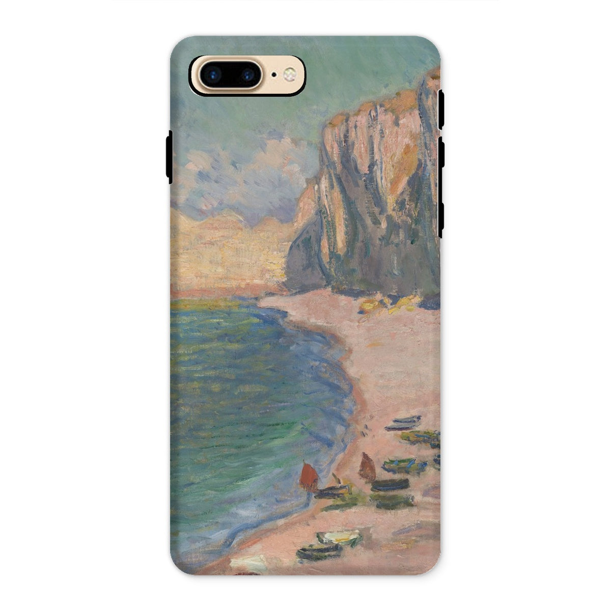 Étretat Claude Monet Normandy Beach Iphone Case, 8 Plus / Matte, Phone Case Coastal Landscape Painting Cliffs Beach Boats
