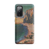 Étretat - Claude Monet Normandy Beach Samsung Case, Galaxy S20 Fe / Matte, Smartphone Case Painted Coastal Landscape Cliffs Beach