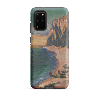 Étretat - Claude Monet Normandy Beach Samsung Case, Galaxy S20 Plus / Matte, Smartphone Case Painted Landscape Beach Cliffs